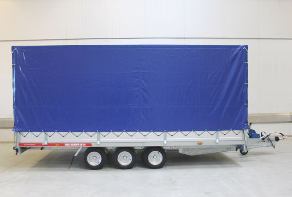 TEMARED Carplatform 4521/3S- 3500 kg- Alu bottom- Alu sides- High tarpaulin